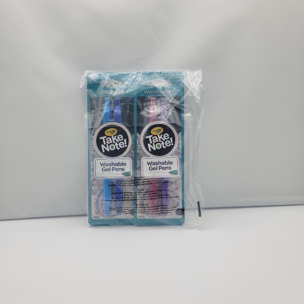 Crayola Take Note! Washable Gel Pens - 2-Count Purple, Blue - School Supplies‎